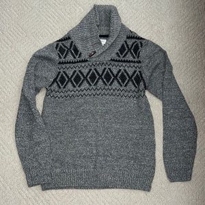 Haggar grey and black sweater